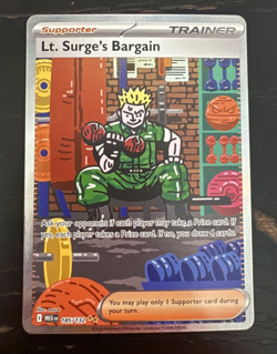 Lt. Surge’s Bargain 185/132 SIR ME01: Mega Evolution - NM-M Pokemon Card #1 - Image 1