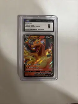 Charizard V Darkness Ablaze SWSH03 Ultra Rare Card #019/189 CGC 9 Mint Pokemon - Image 1
