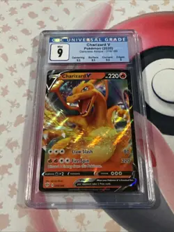 Pokemon TCG CGC MINT 9 Charizard V Darkness Ablaze 019/189 Holo Ultra Rare - Image 1