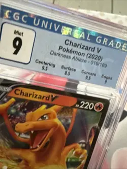Pokemon TCG CGC MINT 9 Charizard V Darkness Ablaze 019/189 Holo Ultra Rare - Image 2