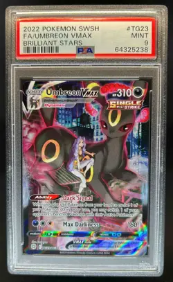 2022 Pokemon Brilliant Stars Umbreon VMAX Trainer Gallery #TG23/TG30 PSA 9 - Image 1
