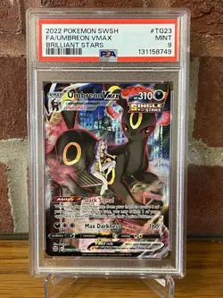 2022 Pokemon Umbreon VMAX TG23/TG30 PSA 9 Rare Brilliant Stars - Image 1