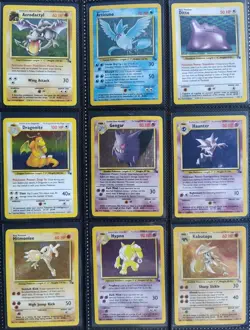 Complete Fossil Set Pokemon Cards 62/62 WOTC TCG 1999 Dragonite, Zapdos, Moltres - Image 1
