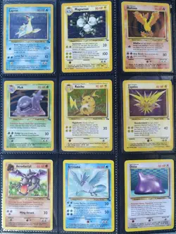 Complete Fossil Set Pokemon Cards 62/62 WOTC TCG 1999 Dragonite, Zapdos, Moltres - Image 2