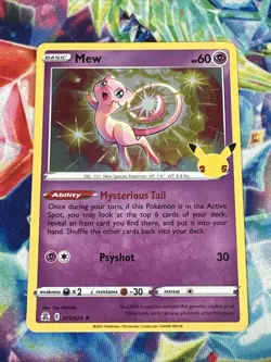 Pokemon TCG Mew Celebrations Holo Rare Card 011/025 Near Mint/Mint Condition - Image 1