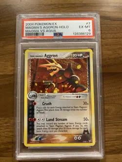 Pokemon TCG Team Magma's Aggron Holo Rare Card 7/95 Team Magma vs Team Aqua - Image 1
