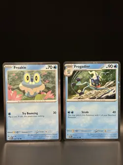Froakie 56/197 Frogadier 57/197 (Swirl) - Pokemon Obsidian Flames Cards - NM - Image 1