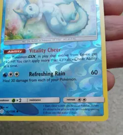 Vaporeon 42/236 Cosmic Eclipse Reverse Holo Pokemon Card LP 2019 Vitality Cheer - Image 3