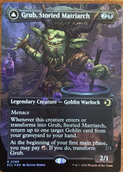 Grub, Storied Matriarch - Foil (Borderless) Lorwyn Eclipsed - Mtg - Image 1