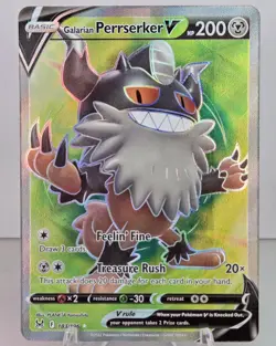 Galarian Perrserker V (Full Art) 183/196 Sword & Shield: Lost Origin Holo NM - Image 1