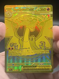 Pokemon TCG Gold Hyper Rare Mega Charizard X EX 130/094 Phantasmal Flames NM - Image 3