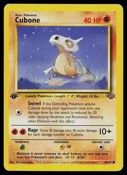 Pokemon Card - Cubone Jungle 50/64 Common 1st Edition - Image 1