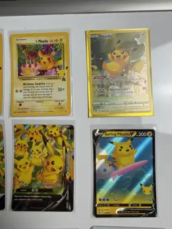 Pikachu Lot Pokemon Celebrations Secret Rare Birthday Cosmic Eclipse Full Arts - Image 4