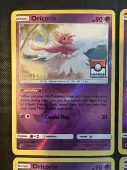 Pokemon TCG League Challenge Stamp Promo Set Oricorio 55/145 1st 2nd 3rd 4 Place - Image 3