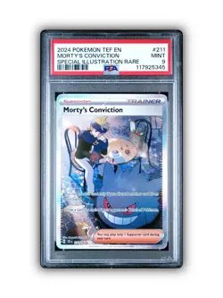 2024 Pokemon Temporal Forces Morty's Conviction SIR 211/162 PSA 9! - Image 1