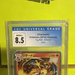 CGC 8.5 NM/Mint+ Japanese Pokemon Charizard Tag Bolt Holo Rare - 013/095!! - Image 4