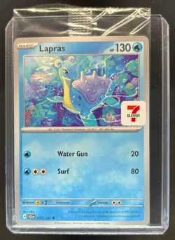 2024 Pokemon Stellar Crown Lapras 7 Eleven Stamp Sealed #031/142 - Image 1