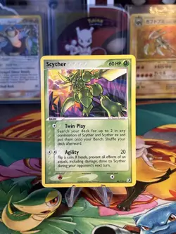 Pokemon TCG Scyther EX Unseen Forces Set 46/115 English Uncommon Creased Corner - Image 1