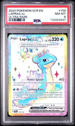 2024 POKEMON SCR EN-STELLAR CROWN #158 LAPRAS EX ULTRA RARE 158/142 - Image 2