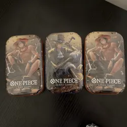 One Piece Tin Pack Set Vol 2 Set of 3 | TS-02 OP-13 | Factory Sealed | Bandai - Image 1