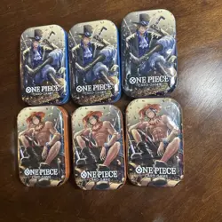 One Piece Tin Pack Set Vol 2 Lot Of 6 | OP-13 | Factory Sealed | Bandai | - Image 1