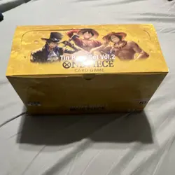 One Piece TCG Tin Pack Set Vol.2 Box ; 12 tins included in this box. - Image 1