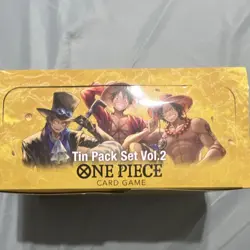 One Piece TCG Tin Pack Set Vol.2 Box ; 12 tins included in this box. - Image 4