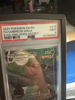 Pokemon 2021 Umbreon VMAX 215/203 Alt Art Secret Rare Evolving Skies PSA 9 - Image 4