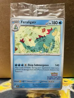 SEALED Pokemon 2024 Illustration Contest Promo Feraligatr Pikachu Toxtricity ex - Image 1