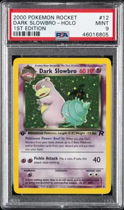 2000 POKEMON ROCKET 1ST EDITION #12 DARK SLOWBRO-HOLO PSA 9 - Image 1