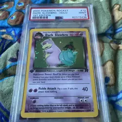 2000 Pokemon Team Rocket 1st Edition #12/82 Dark Slowbro Holo PSA 9 MINT - Image 2