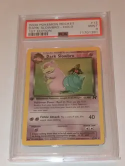 2000 Pokemon 1st Edition Rocket Dark Slowbro #12 Holo PSA 9 MINT - Image 1