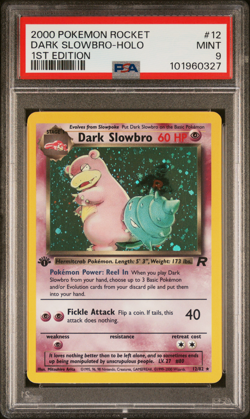 2000 POKEMON ROCKET #12 DARK SLOWBRO-HOLO 1ST EDITION PSA 9 - Image 1