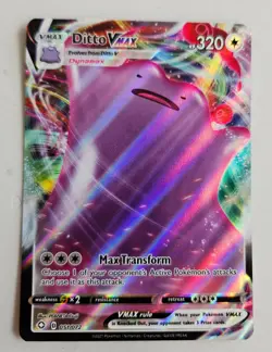 Pokemon TCG Ditto VMAX 051/072 - Shining Fates Holo Ultra Rare Full Art Card NM - Image 1