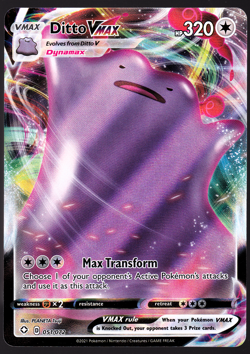 Ditto VMAX 051/072 Shining Fates Holo Pokemon TCG Card NM - Image 1