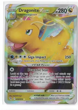 Dragonite VSTAR - 050/078 - Pokemon Go Sword & Shield Ultra Rare Card NM - Image 1