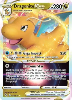 Dragonite VSTAR - 050/078 - Pokemon Go Sword & Shield Ultra Rare Card NM - Image 1