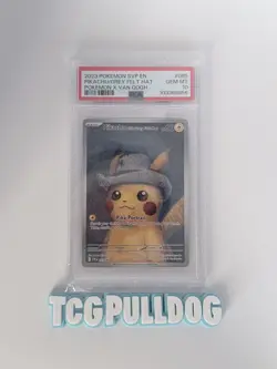 2023 POKEMON SVP EN-SV BLACK STAR PROMO #085 PIKACHU WITH GREY FELT HAT PSA 10 - Image 3