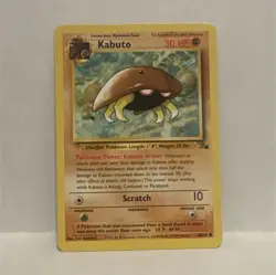Pokemon Kabuto 30 HP Fossil 50/62 Regular TCG Card - Image 1