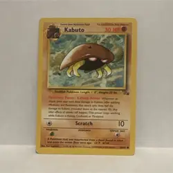 Pokemon Kabuto 30 HP 50/62 Fossil Regular Common TCG Card - Image 1