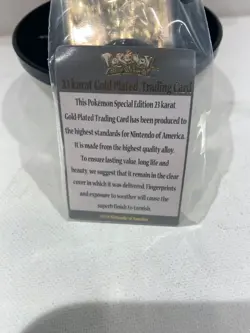 Pokemon #150 MewTwo 23K Gold Plated 1999 Burger King Trading Card W Cert Of Auth - Image 3