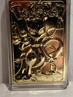 Pokemon #150 MewTwo 23K Gold Plated 1999 Burger King Trading Card W Cert Of Auth - Image 4