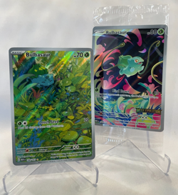 Pokemon Bulbasaur 2-Card Illustr. Rare Lot - Mega, 151 - (incl. Stamped Promo)! - Image 1