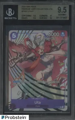 2023 One Piece Premium Card Collection Uta P-031 Uta P BGS 9.5 GEM MINT - Image 1