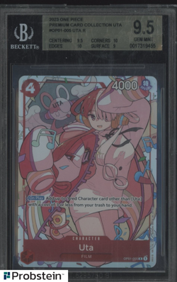 2023 One Piece Premium Card Collection Uta OP01-005 Uta R BGS 9.5 GEM MINT - Image 1