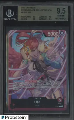 2023 One Piece Premium Card Collection Uta P-011 Uta L BGS 9.5 GEM MINT - Image 1