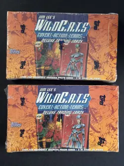 LOT of (2) 1993 Topps WildC.A.T.S Deluxe Trading Card Boxes Sealed - Image 1