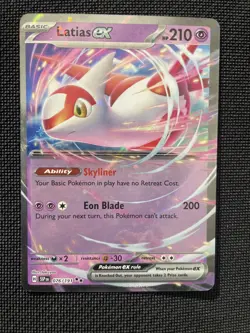 Pokemon TCG Latias EX Surging Sparks Scarlet & Violet Double Rare Card 76/191 - Image 1