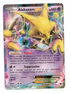Pokemon Card: Alakazam EX 25/124 Fates Collide Set Ultra Rare! NM - Image 1