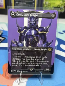 MTG TCG Final Fantasy Cecil, Dark Knight /Cecil, Redeemed Paladin Borderless 380 - Image 1